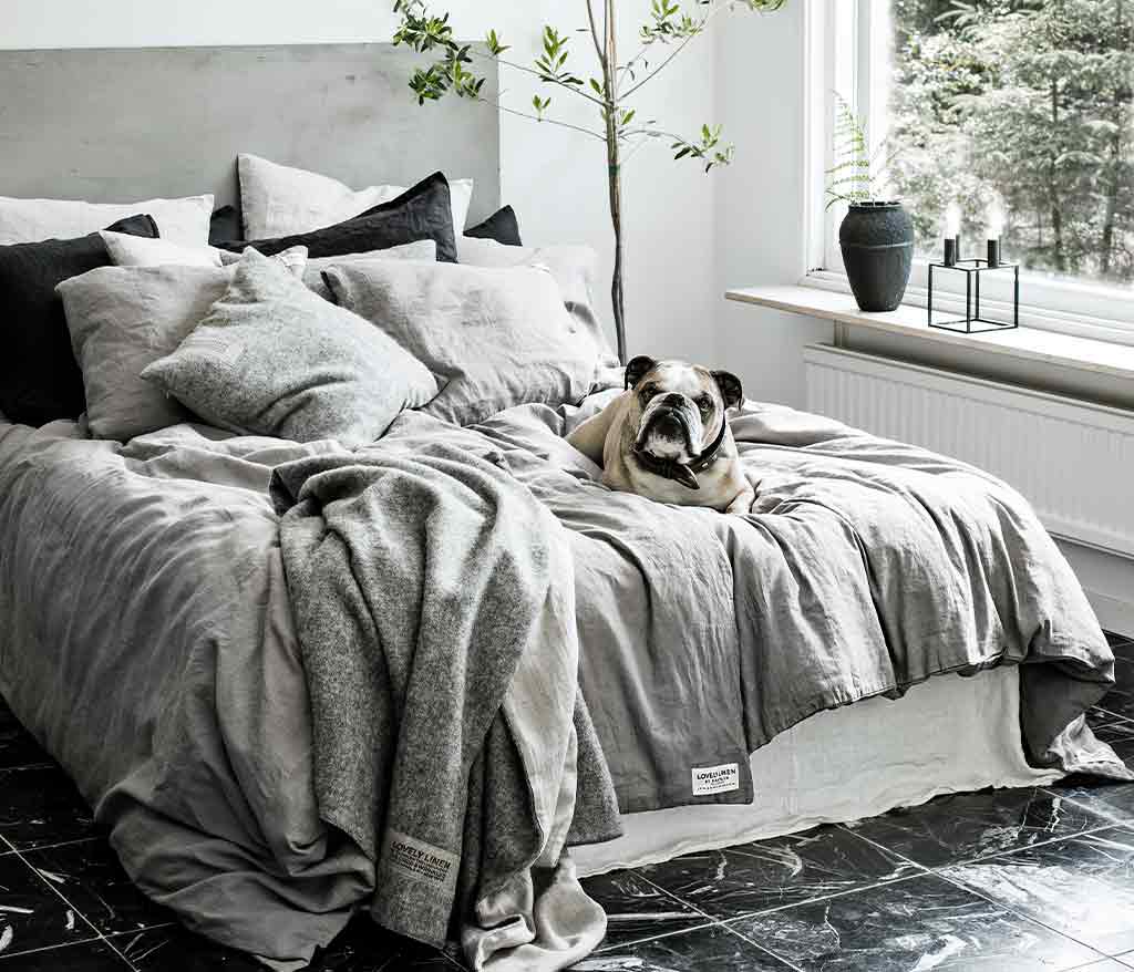 lovely linen Bettwäsche misty grey