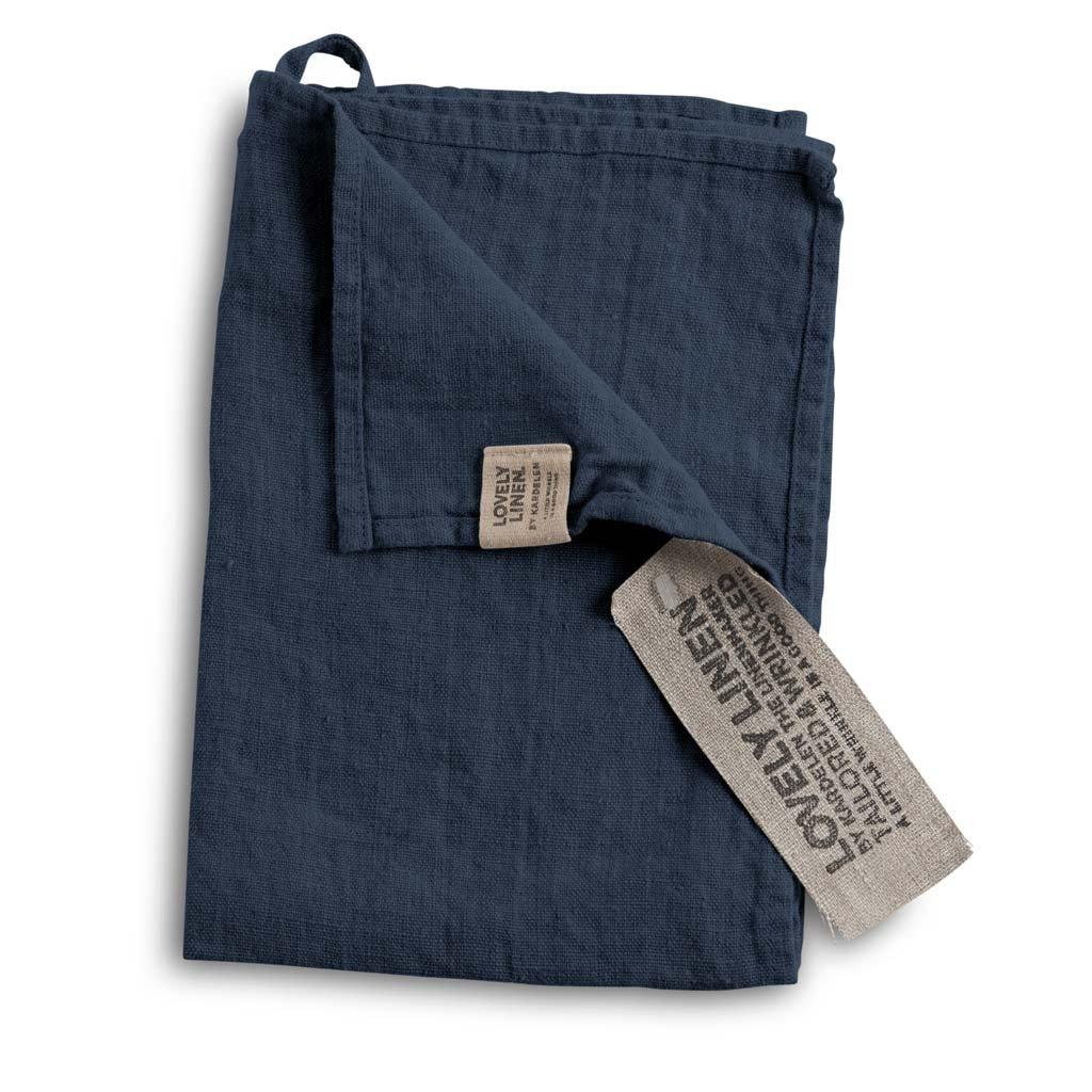 Lovely Linen Leinen Gästehandtuch Midnight Blue GTL0180