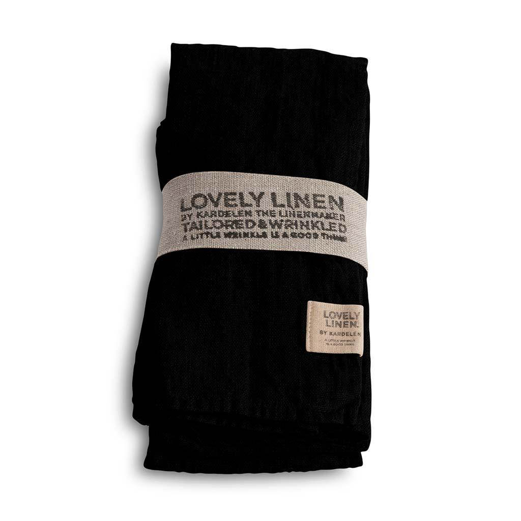 Lovely Linen Leinen Serviette Black NL0198