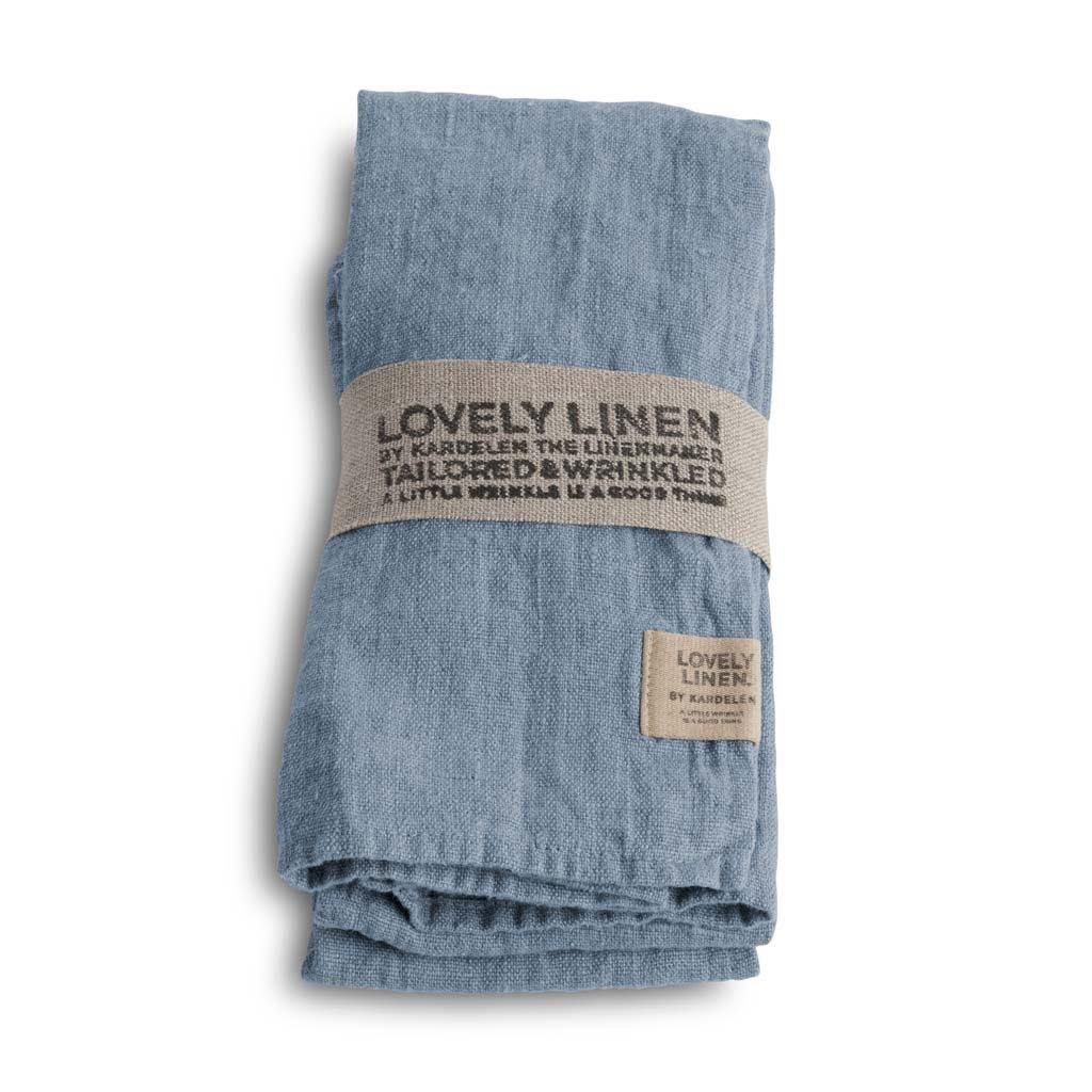 Lovely Linen Leinen Serviette Dusty Blue NL0174