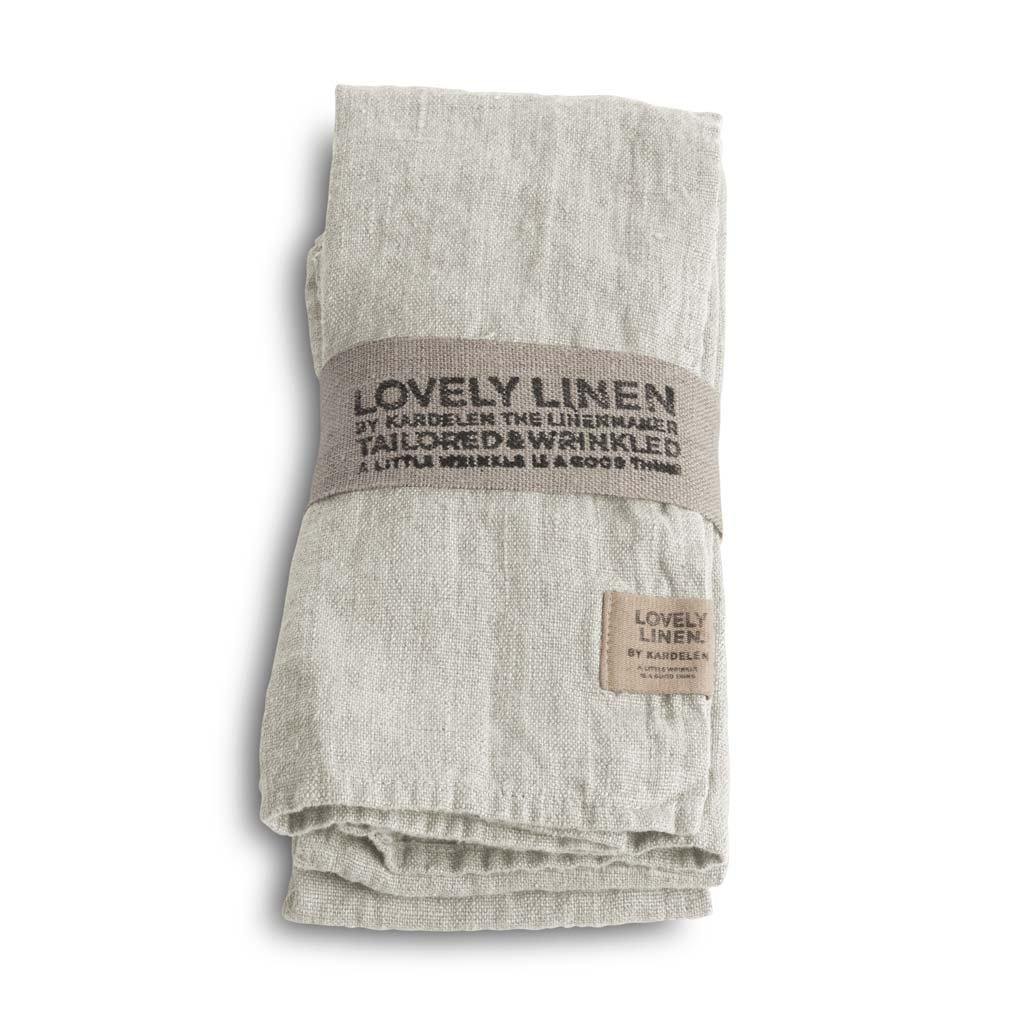 Lovely Linen Leinen Serviette Light Grey NL0195