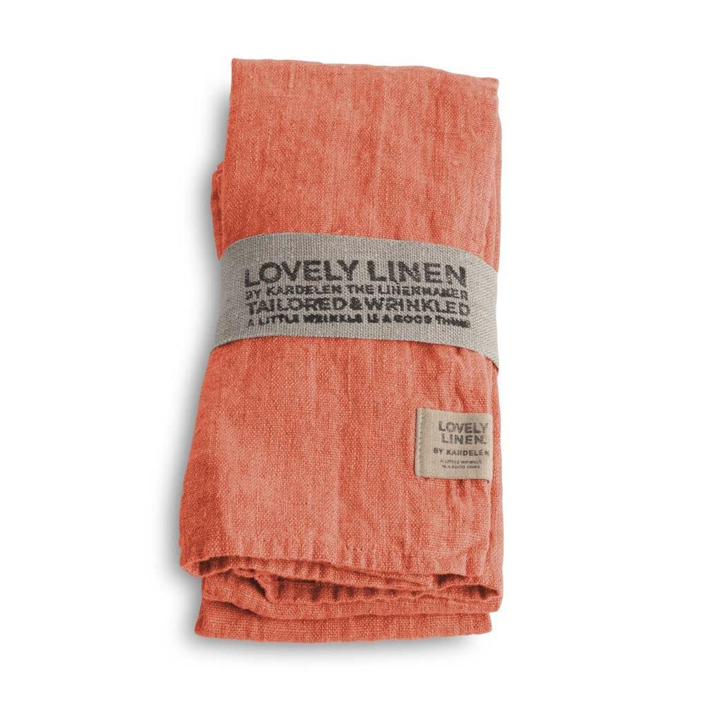 Lovely Linen Leinen Serviette Peach NL0155