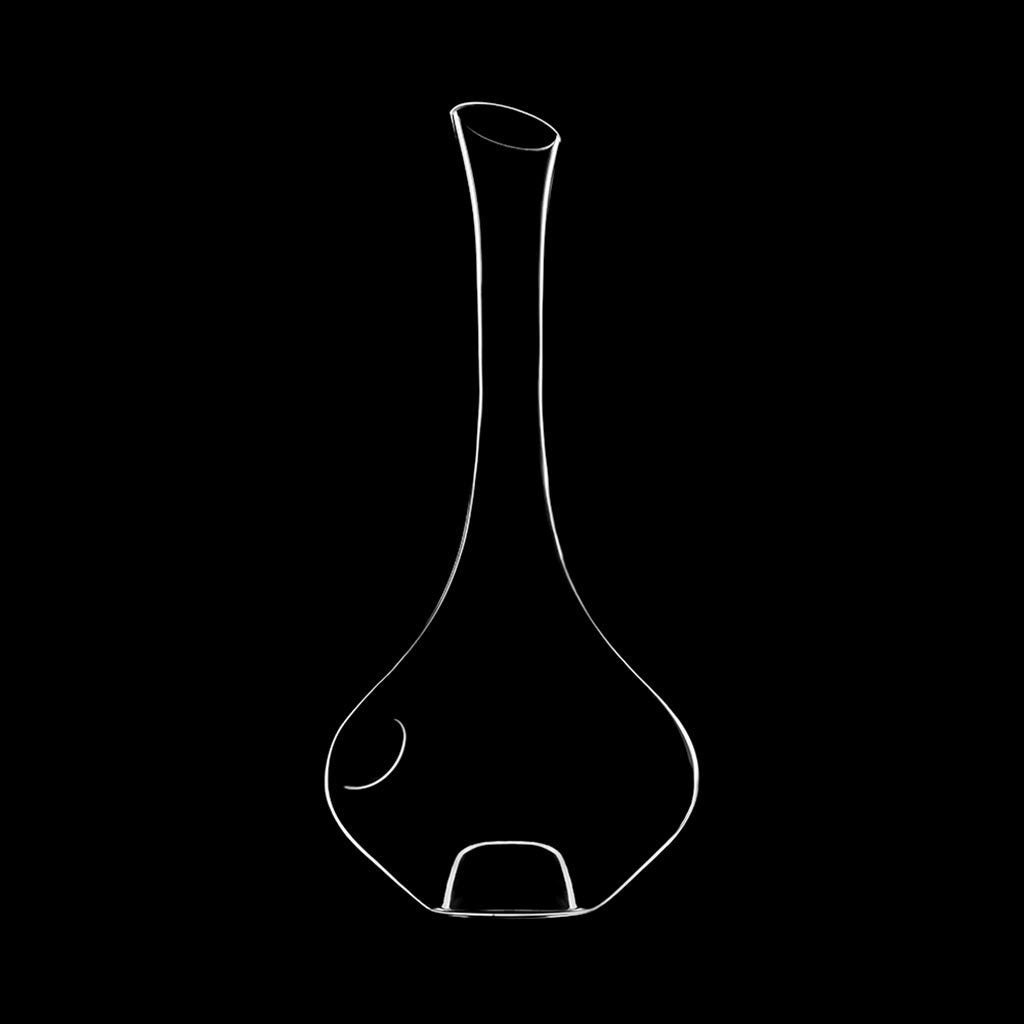 Grip 190cl Karaffe von Lehman Glass | mundgeblasen schwarz